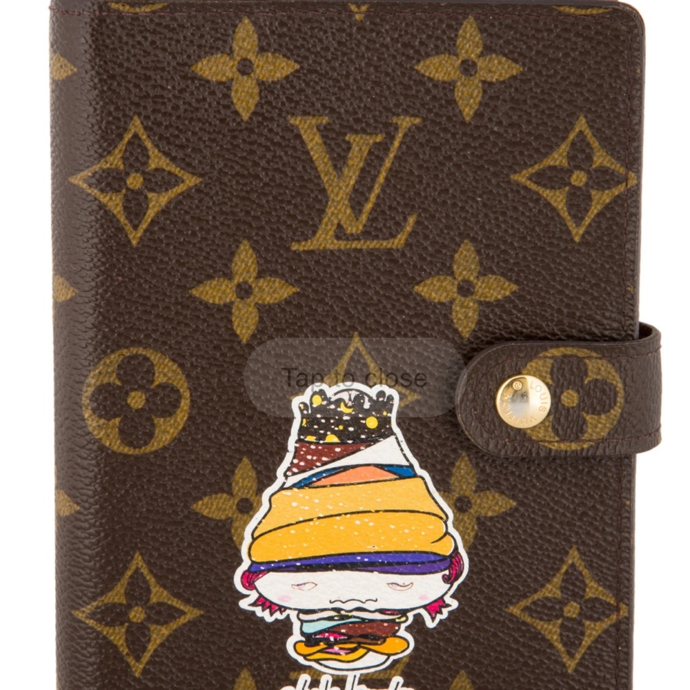 Louis Vuitton Brown Monogram Wallet with Cartoon Design - Picture 2 of 5